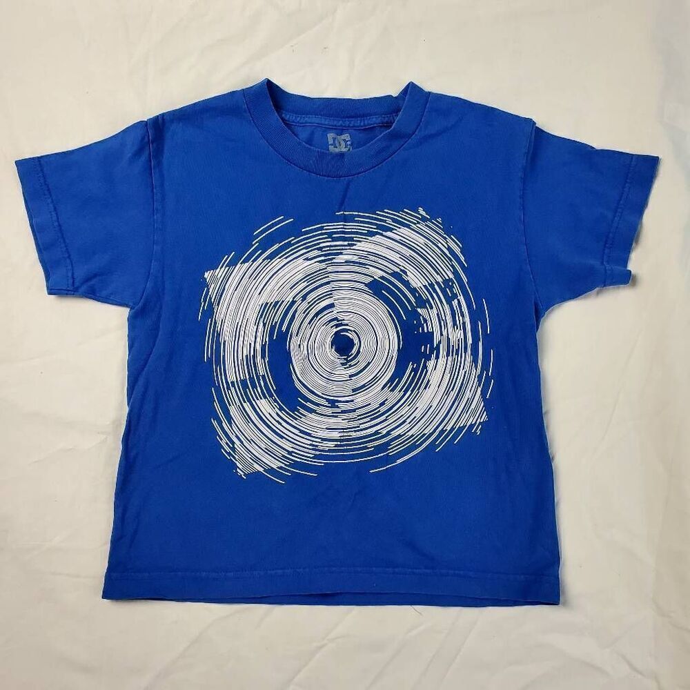 DC Boys Large Blue SS Shirt